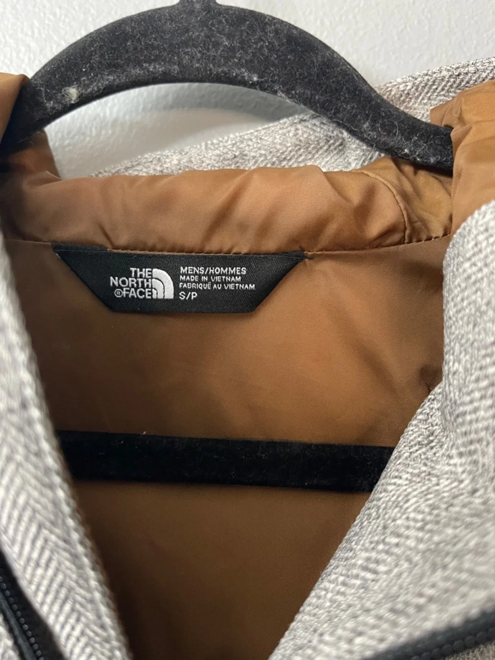 The North Face Millerton Jacket Monument Grey Herringbone and Black. Small